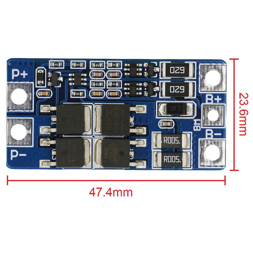 HX-2S-JH20 BMS 2S 10A 7.4V 18650 Lithium Battery Protection Board 8.4V Balanced Function Overcharged Protection Good