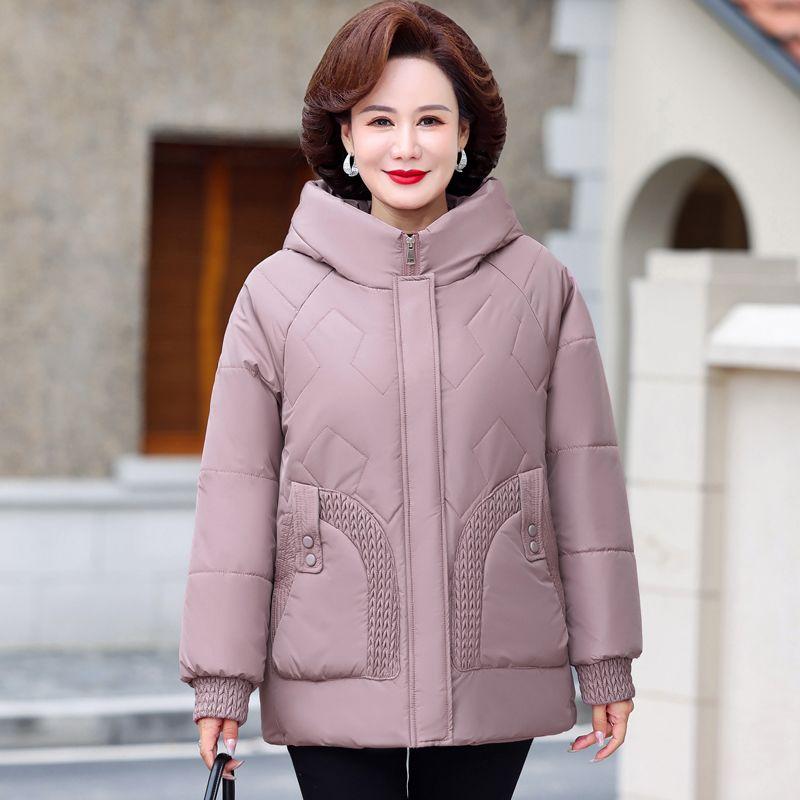 Womens Winter Fleece Lined Hooded Coat Thick Warm Jacket Plus Size Fashion Outerwear for Mom