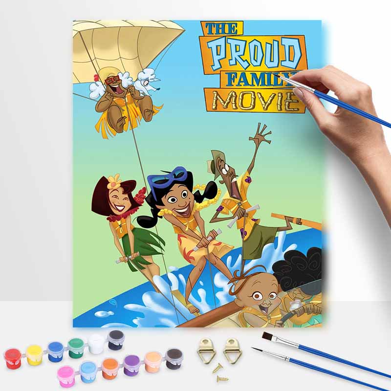 Disney The Proud Family Movie oil painting handmade diy gifts home decorations 20x30cm