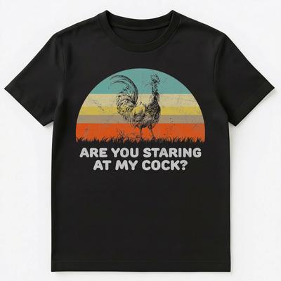 Lustiges Erwachsenenhumor T-Shirt Starrst du auf meinen Schwanz Unisex T-Shirt