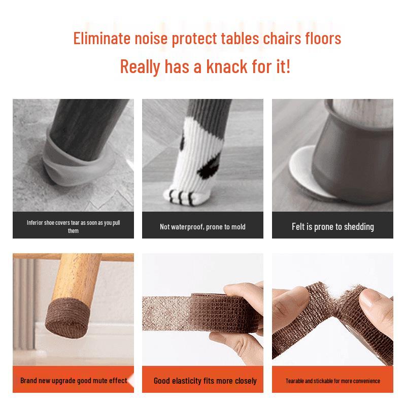 Self-Adhesive Anti-Slip Corner Protectors & Pads for Table and Chair Legs, Silent & Wear-Resistant