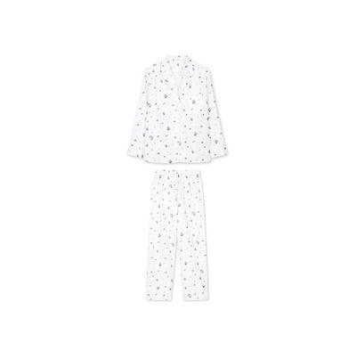 White Pocket Satin Pajamas