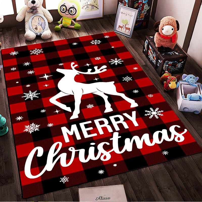 Cat and Mouse Print Flannel Non-Slip Carpet for Parties, Suitable for Living Rooms, Home Decor, Gifts