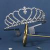 Children's Crown Hair As Birthday Headdress Comb Crown Korean Wedding Love Rhinestone Bridal Crown