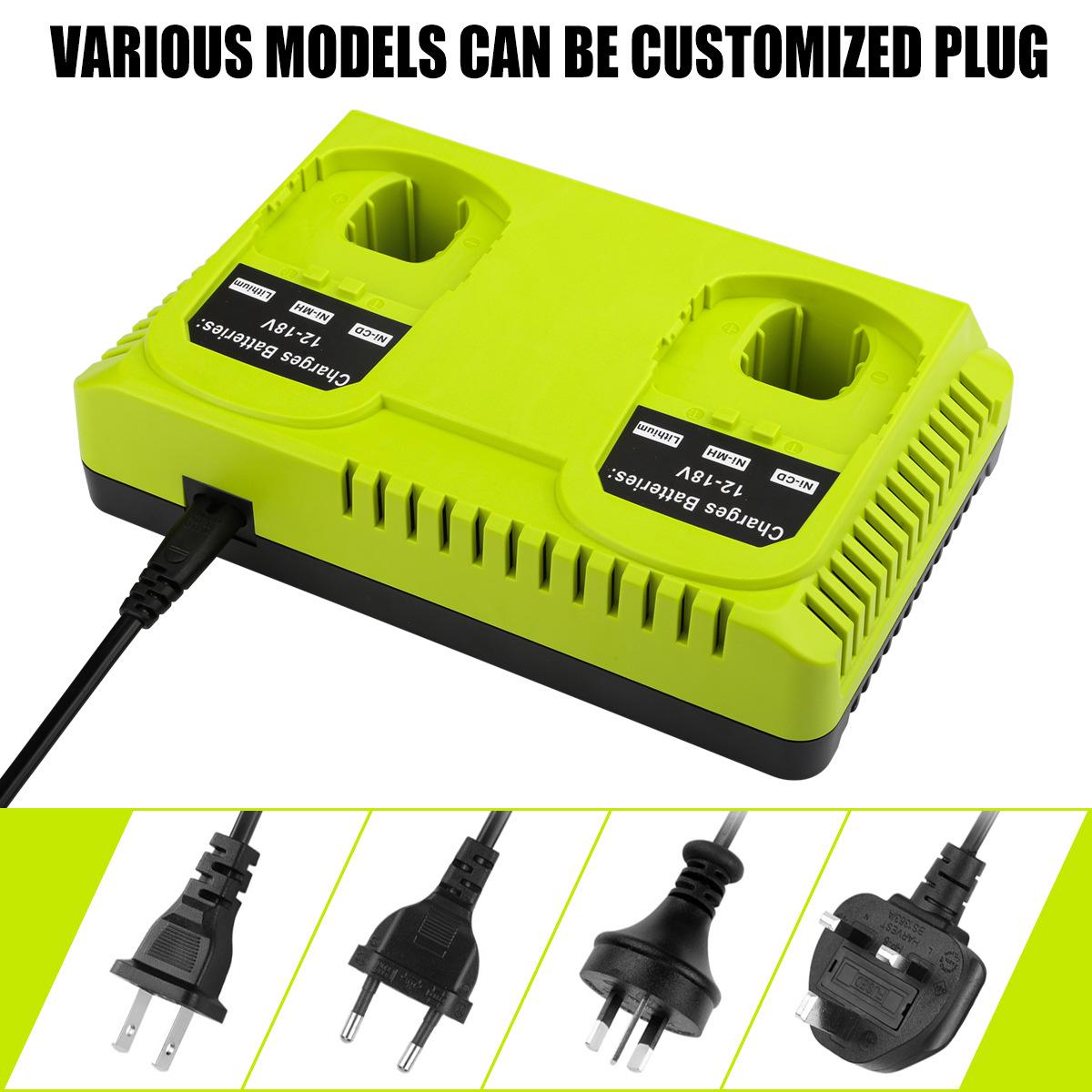 Совместим с двойным зарядным устройством RYOBI/Ryobi P108 P117 для литиевых аккумуляторных инструментов 12В-18В US Plug