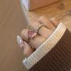Pink Pudding Cake Ring Cute Niche Design Sense Creative Index Finger Ring Girls New High Value Ring