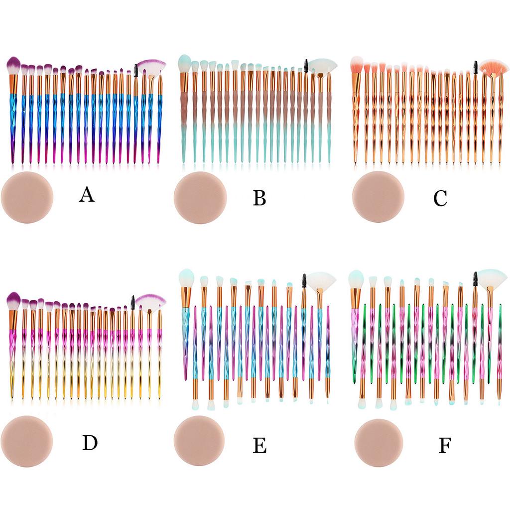20PCS Make Up Foundation Eyebrow  Blush Cosmetic Concealer Brushes