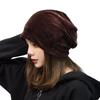 Women Beanie Hat Elastic Soft Solid Color Baggy Slouchy Keep Warm No Brim Plush Women Winter Beanie Fashion Accessories
