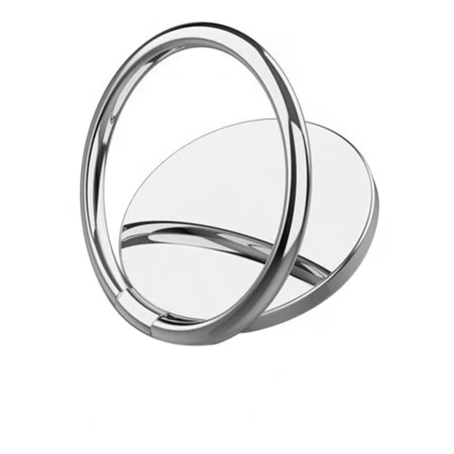 360° Rotating Metal Phone Ring Holder & Stand, Magnetic Compatible серебряный