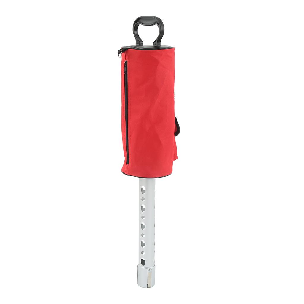Golf Ball Retriever Aluminum Alloy Tube Large Capacity Ball Shagger for Golf Course Red