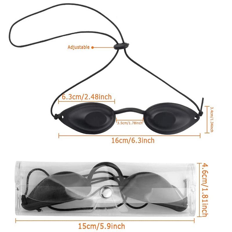 Laser Protective Glasses Soft Beauty Eye Mask For IPL Laser LED UV Photon Beauty Red Light Therapy Adjustable Sunbed Supplies