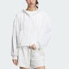 adidas Fustl Jacket 6 Solid Color Sports Casual Hooded Long Sleeve Jacket Women Jackets White IY3370