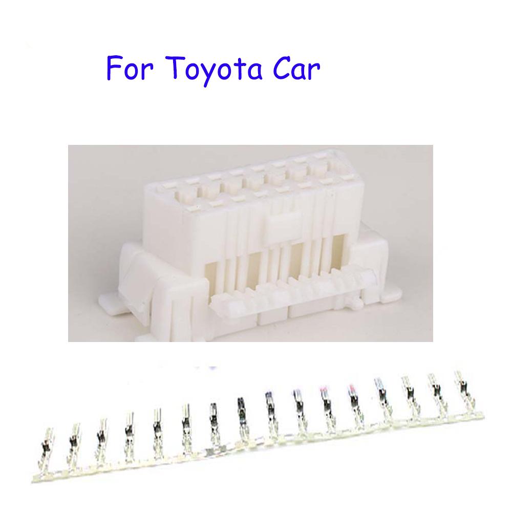 OBD Plug + Terminal + Insert OBD OBD2 Female Connector J1962f Plug OBD 2 16 PIN with Terminal Suitable for Most Car