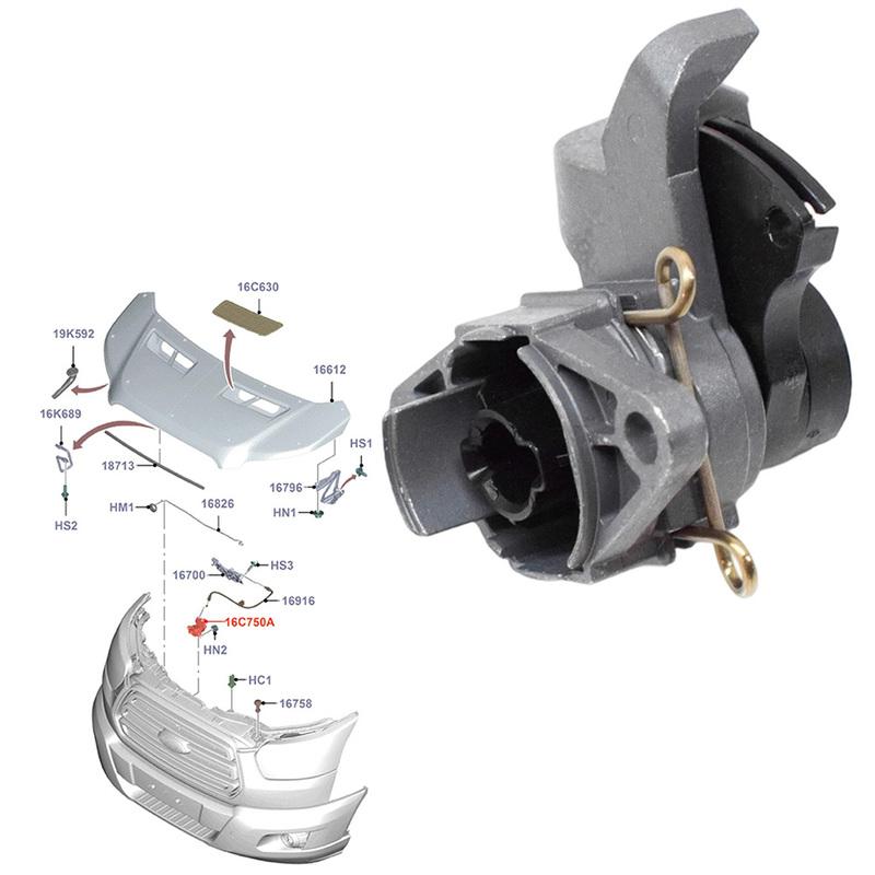 Wspornik zwalniacza zatrzasku maski do Ford Transit Do Tourneo BK21-16B974-AD 1778879 Wspornik zwalniacza zatrzasku maski