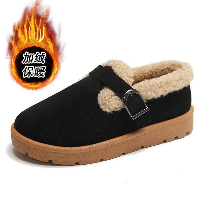 Fashion Round Toe Elegant Women Snow Boots Winter Flat Wear-resistant Students Plus Velvet Warm Women Cotton Shoes Botas Altas