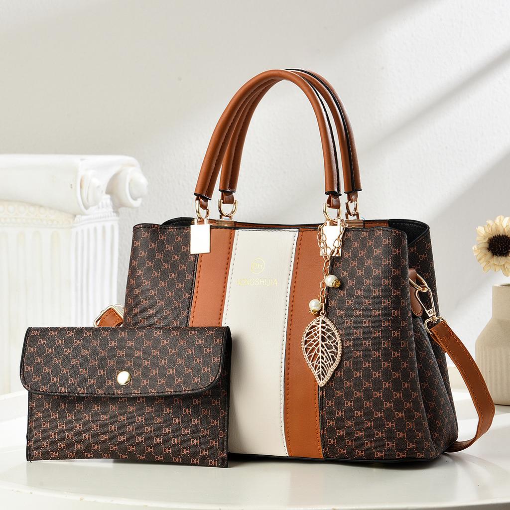 Fashion Two Piece Matching Handbag Set For Ladies, All-Match Multiway Shoulder Crossbody Daily Bag