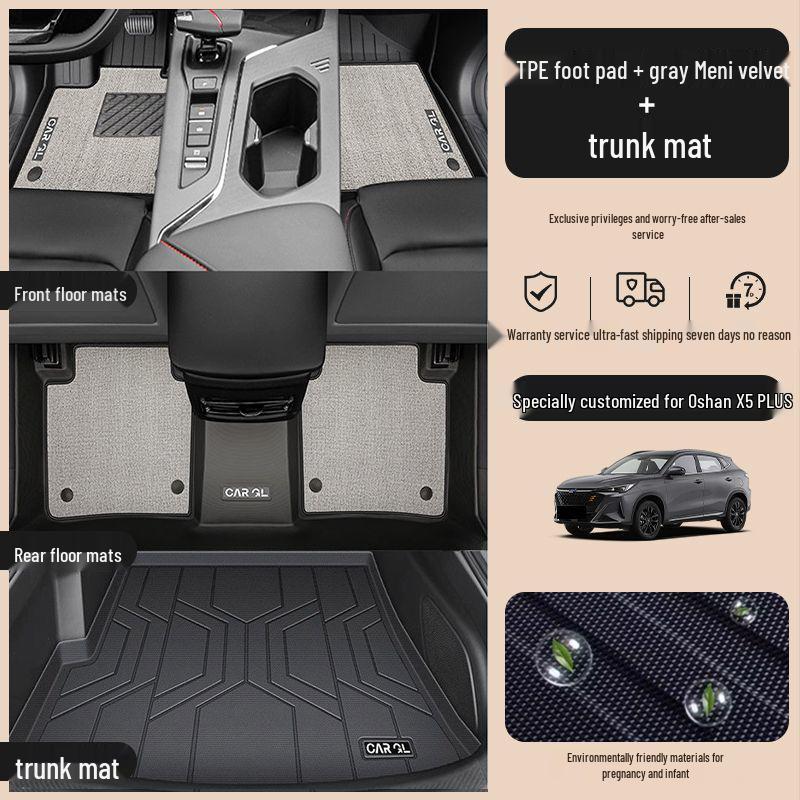 Changan Oshan X5 PLUS TPE Floor Mats & Trunk Mat (2023 Model)