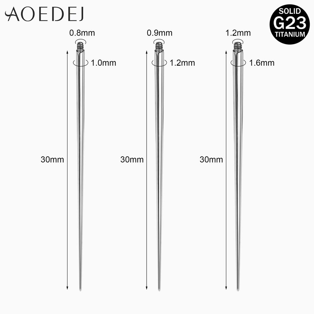 AOEDEJ 1 Stück G23 Titan Piercing-Kit Interne Gewinde Gebogener Konus Einführstift Werkzeug Für Tragus Helix Lippe Nase Piercing Schmuck