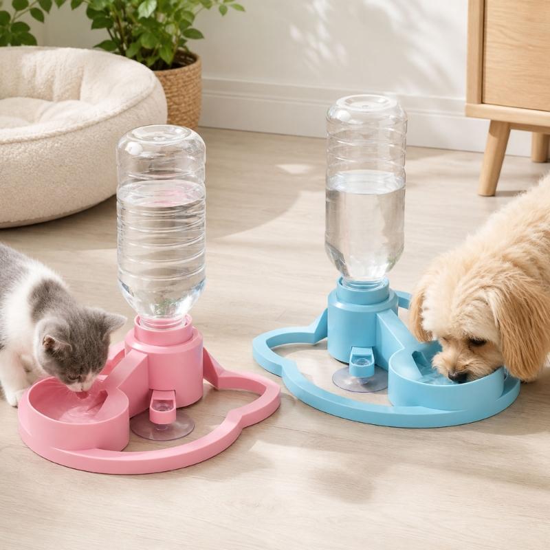 Replacement Pet Water Dispenser Base, 6.50 X 6.10 In ABS Drinking Station with Screw-Style Mount, Bottle Not Included