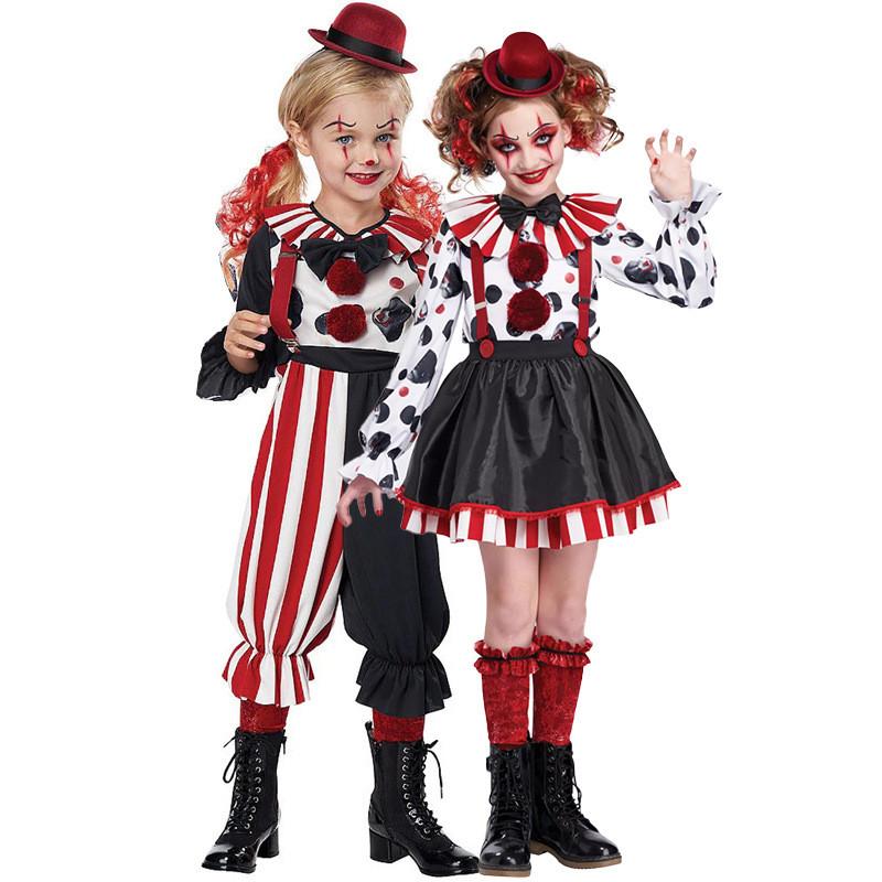 Evil Clown Costume For Women Halloween Fancy Dress Circus Clown Cosplay Costume Carnival Outfit