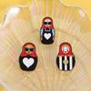 Cultural Costume Collected Enamel Pin Classic  Nesting Doll Metal Brooches Lapel Badge Jewelry Gift For Friends