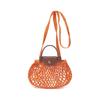 Le Pliage Filet 17 Short Handle Hollow Snap Fabric Tote Shoulder Crossbody Mini Women Bags Orange 10139HVH217