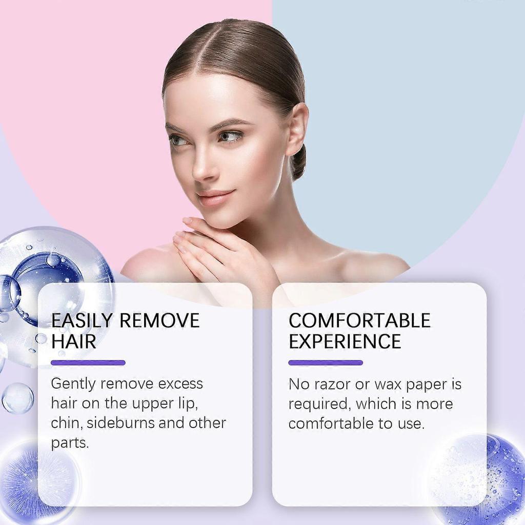 Limited time!!Viareline Facial Hair Removal Cream Daily Gentle Care For Facial Peach Fuzz, Mild Cleansing And Hair Removal For The Face