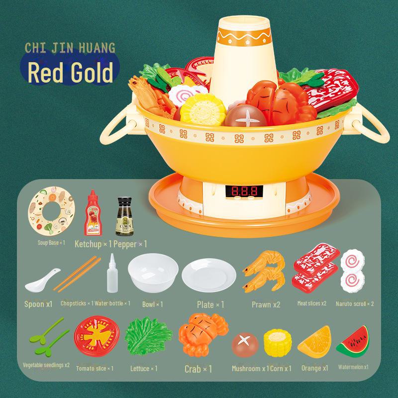 Kinder Musikalische Spielküche Hot Pot Spielzeugset mit Sprühfunktion