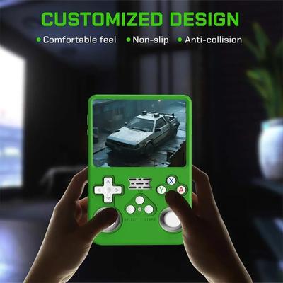 Silicone Soft Protective Cover with Lanyard Anti-Scratch Dustproof Shockproof Skin Case for ANBERNIC R36S Handheld Console