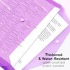 6/12pcs 11-Hole A4 Binder Pockets | Transparent Colorful PP File Bags & Label Pocket - Document Organizer for School Office Home