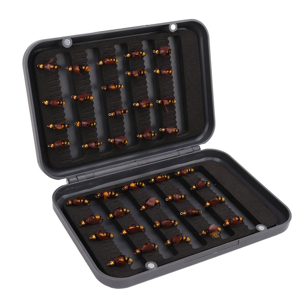 40PCS Fly Fishing Lure with Storage Box Stainless Steel Fishing Artificial Bait for Outdoor Fishing Enthusiast