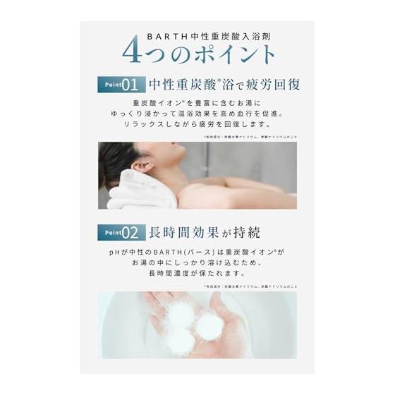 BARTH Neutral Bicarbonate Bath Salts 30 Tablets (10 Uses) Sweating Gift Present Quasi-drug