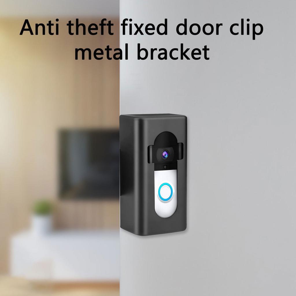 MERILER Adjustable Anti-Theft Video Doorbell Bracket - Universal Clamp Mount for Security Doors, No Drilling Required
