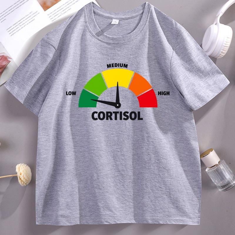 Funny Low Cortisol Levels Tshirt Cotton Breathable TShirt Ultra Soft Round Neck Short Sleeve Tee Perfect for Unisex Women Tops