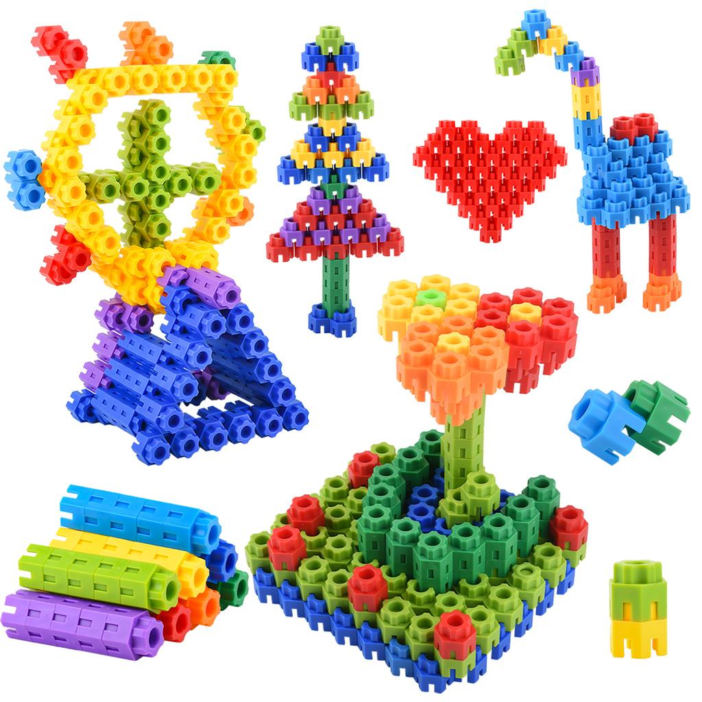 Hexagonal Building Blocks Large Particles Building Blocks Toys Assembling Splicing  And Creative Building Blocks In Six Dimensio