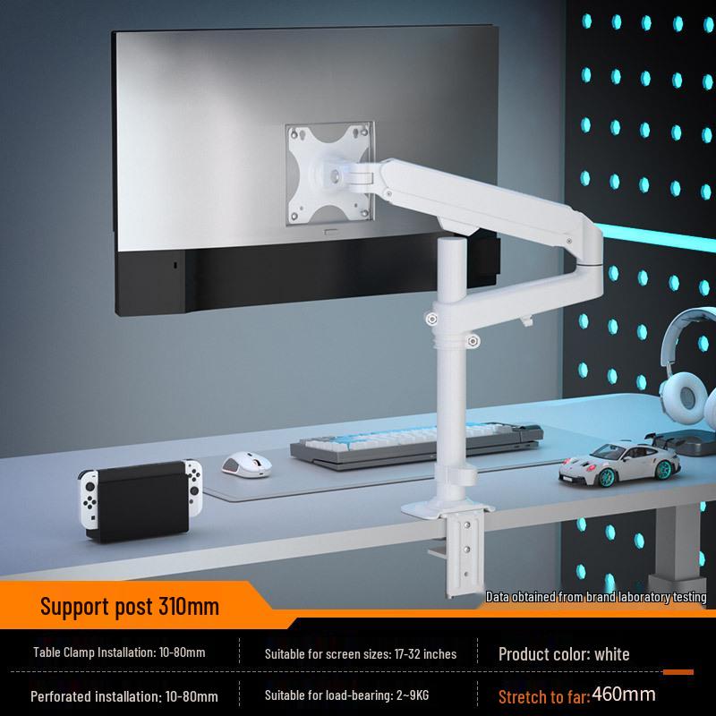 

DIY Vertical Monitor Mount Arm with 360° Rotation – Medical Grade, Dynamic Hover, White
