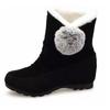 Damenmode Stiefeletten Flache Freizeitschuhe Winter Warme Wildlederschuhe Bequeme Stiefel