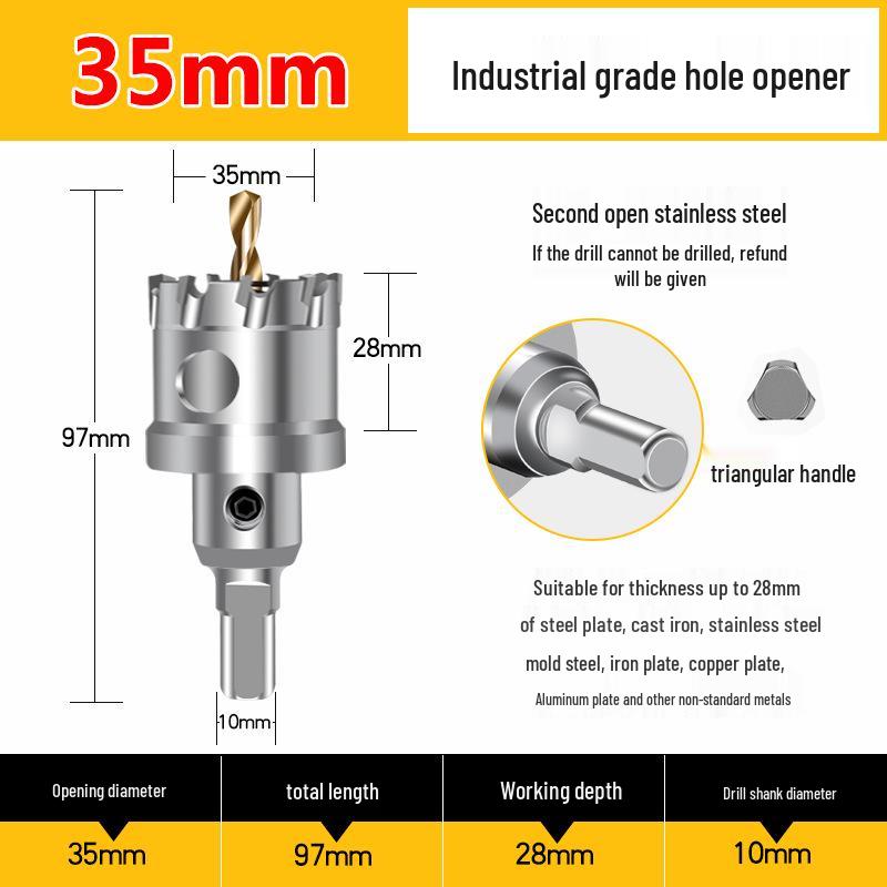 Stainless Steel Alloy Drill Bit for Wood & Metal Hole Expansion