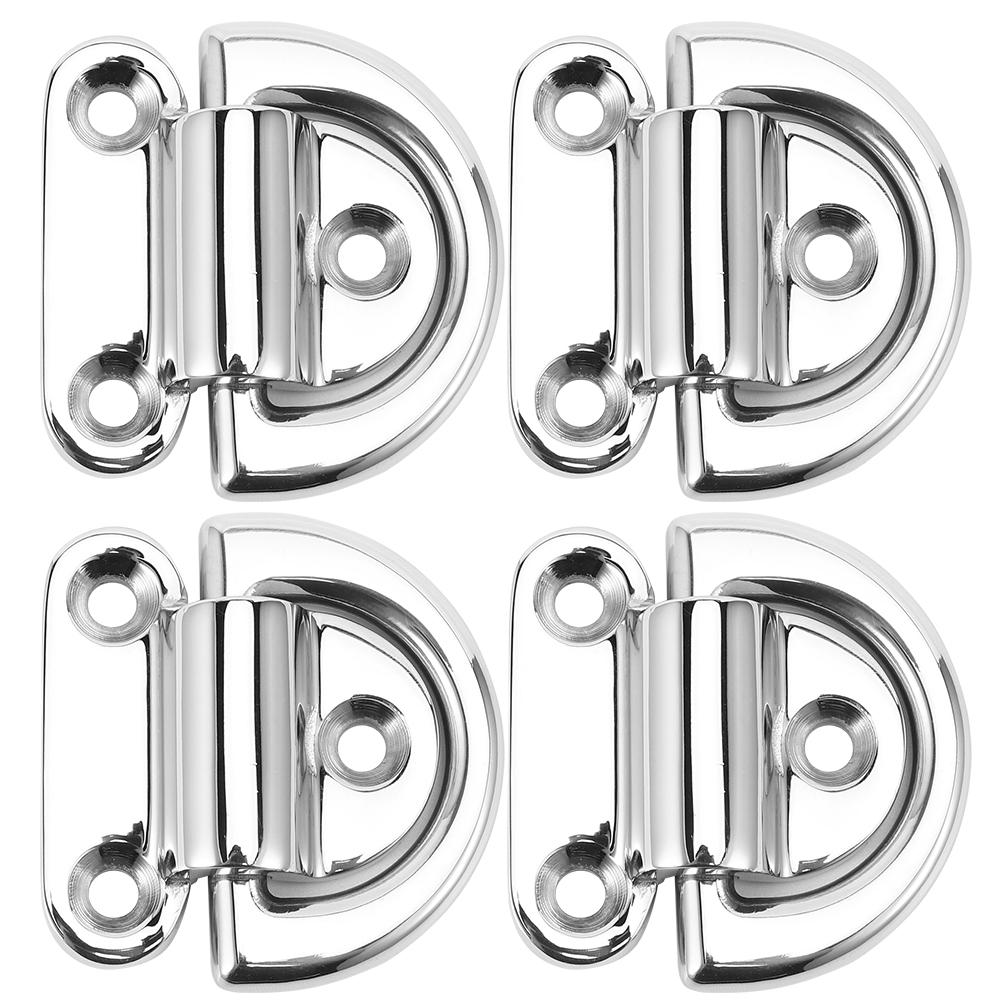 4PCS ZWS3217‑8 8mm 316 Stainless Steel D Ring Buckle Excellent Performance Yacht Accessory