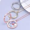 25-35mm Round Locket Charm Necklaces For Women Men Accessories Cage Floating Locket Pendant Necklace Fashion Jewelry Anniversary