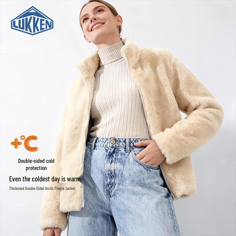 LUKKEN Женская осенне-зимняя куртка из искусственного меха с утолщением L