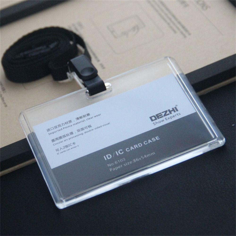 Work Identity Business Card Holder Adjustable Name Card Cover Badge Cards ID Card Holder  Women Men