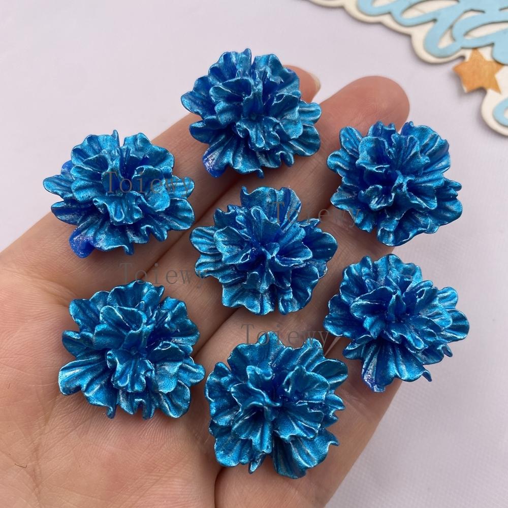 

10pcs Resin Cute Colorful Hydrangea Macrophylla Flat back Flower Rhinestone Figurines DIY Wedding Scrapbook Jewelry Decor Crafts