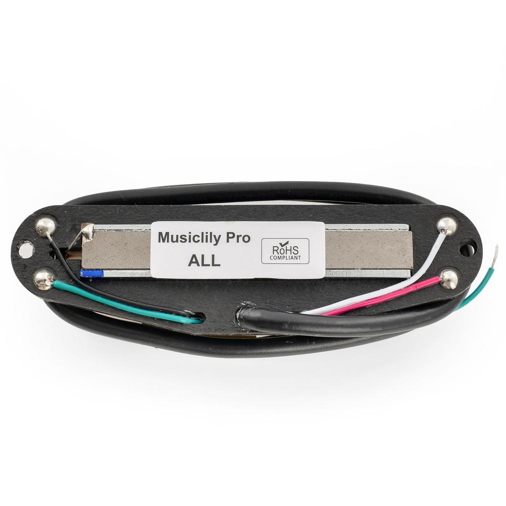 Musiclily Pro Alnico 5 Humbucker Super Distortion for Stratocaster Electric Cream Chrome Rails ST-DPHA Single-Size Pickup, 13.2K, Guitars, Body,