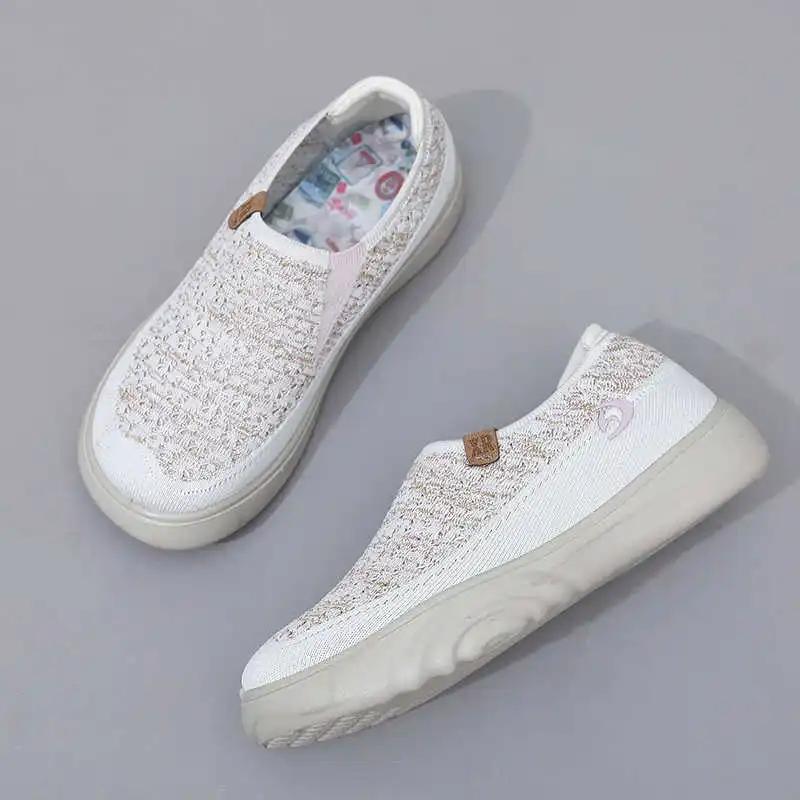 Fashion Slip Resistant Mocacinnes Sneakers Size 44 Woven Athletics Shoes Women Footwear Sport Casuall Tenks Luxury Latest Wide Foot