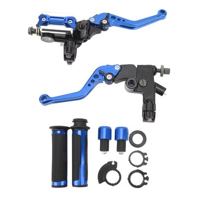 2 szt. Motocyklowa dźwignia hamulca 22 mm Dźwignia pompy hamulcowej na kierownicę do skutera, motocykla sportowego, motocykla ulicznego, ATV, niebieska