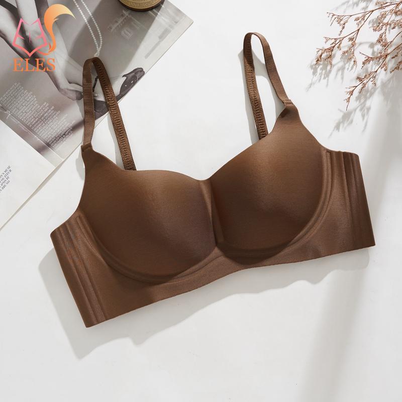 

Бюстгальтер пуш-ап с полуоткрытой чашкой без косточек, сексуальный бесшовный тонкий бюстгальтер, предотвращающий провисание 38 коричневый