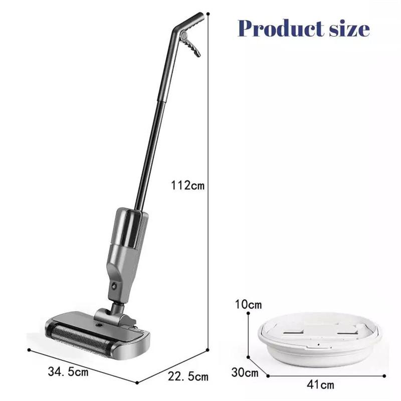 2 in 1 Automatic Wet & Dry Home Vacuum Cleaner Handheld Cordless Hard Floor Sweeper Rechargeable Electric Mop Cleaner