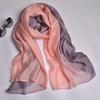 Season Solid Color Gradual Change Color Mulberry Silk Silk Scarf Women, Color Matching Women'S Scarf Shawl Yarn Beach Towel