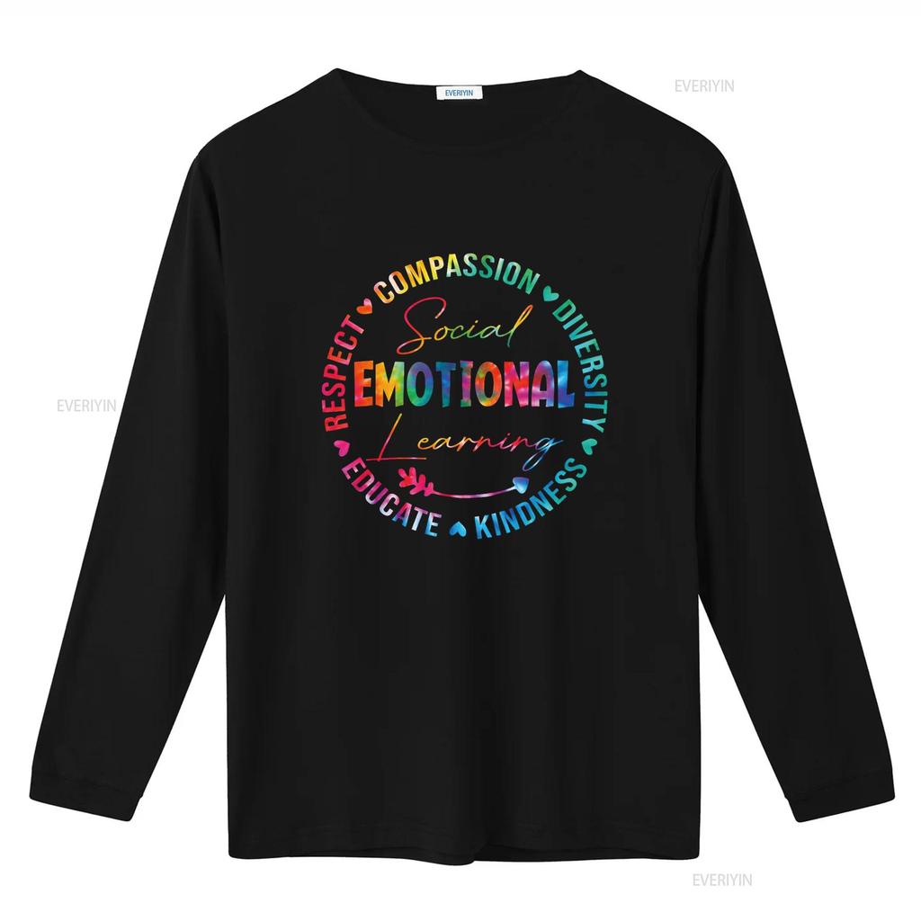 Social EMOTIONAL Learning T Shirt vintage Washed Soft Stylish Top For Everyday Wear graphic Unisex Slightly Comfortable